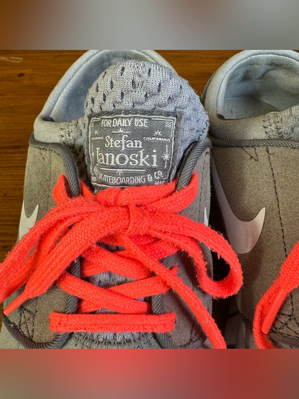 Nike SB Stefan Janoski Max Sneakers Wolf Grey / Hot Lava Men’s Size 9 - Picture 4 of 11